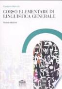 Corso elementare di linguistica generale