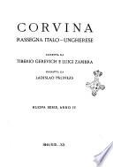Corvina rivista di scienze, lettere ed arti della Società ungherese-italiana Mattia Corvino