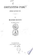 Costantino Paoli delle Scuole Pie per Mauro Ricci del medesimo istituto