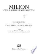 Costantinopoli e l'arte delle province orientali