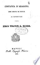 Costanza d'Aragona azione romantica del secolo 13