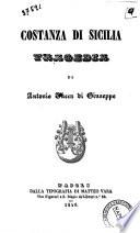 Costanza di Sicilia tragedia di Antonio Vacca di Giuseppe
