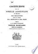 Costituzioni per le sorelle agostiniane in Milano del monastero ...