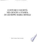 Costume e società nei giochi a stampa di Giuseppe Maria Mitelli