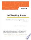 COVID-19 in Latin America: A High Toll on Lives and Livelihoods