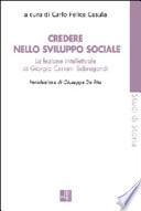 Credere nello sviluppo sociale. La lezione intellettuale di Giorgio Ceriani Sebregondi