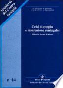 Crisi di coppia e separazione coniugale