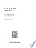 Crisi in Europa, 1560-1660