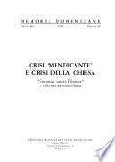 Crisi mendicante e crisi della Chiesa