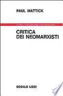Critica dei neomarxisti