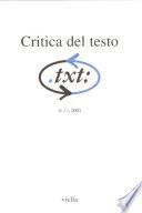 Critica del testo (2001) Vol. 4/2
