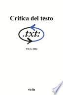 Critica del testo (2004) Vol. 7/2