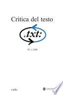 Critica del testo (2008) Vol. 11/3