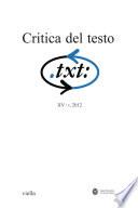 Critica del testo (2012) Vol. 15/1