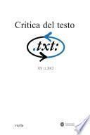 Critica del testo (2012) Vol. 15/2