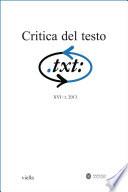 Critica del testo (2013) Vol. 16/2