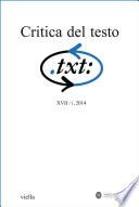 Critica del testo (2014) Vol. 17/1