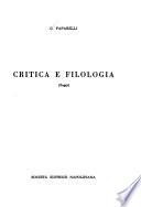 Critica e filologia