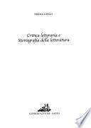 Critica letteraria e storiografia della letteratura