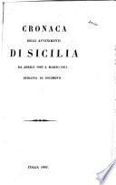 Cronaca degli avvenimenti di Sicilia da aprile 1860 a marzo 1861