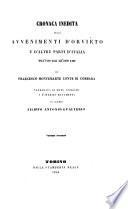 Cronaca inedita degli avvenimenti d'Orvieto e d'altre parti d'Italia dall' anno 1333 all'anno 1400