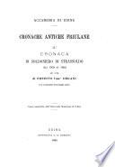 Cronache antiche friulane