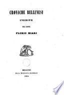 Cronache bellunesi inedite del conte Florio Miari