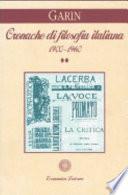 Cronache di filosofia italiana