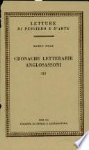 Cronache letterarie anglosassoni, vol. III