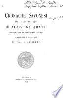 Cronache savonesi dal 1500 al 1570 ...
