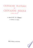 Cronache teatrali di Giovanni Pozza (1886-1913).
