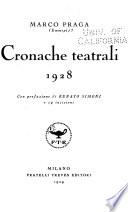 Cronache teatrali