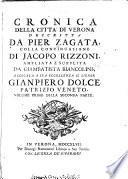Cronica della citta' di Verona