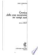 Cronica delle cose occorrenti ne' tempi suoi