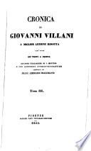 Cronica di Giovanni Villani