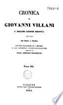 Cronica di Giovanni Villani