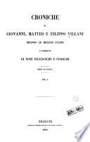 Croniche di Giovanni, Matteo e Filippo Villani