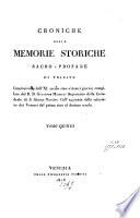 Croniche ossia memorie storiche sacro-profane di Trieste cominciando dall'XI. secolo sino a'nostri giorni