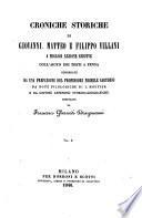 Croniche storiche di Giovanni, Matteo e Filippo Villani
