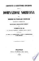 Cronisti e scrittori sincroni Napoletani