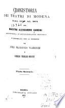 Cronistoria dei teatri di Moderna dal 1539 al 1871