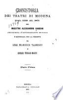 Cronistoria dei teatri di Moderna dal 1539 al 1871