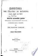 Cronistoria dei teatri di Moderna dal 1539 al 1871