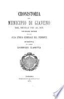 Cronistoria del municipio di Giaveno dal secolo VIII al XIX, con molte notizie relative alla storia generale del Piemonte