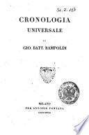 Cronologia uniuersale di Gio. Batt. Rampoldi