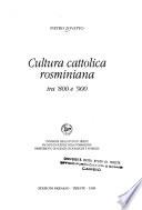 Cultura cattolica rosminiana tra '800 e '900