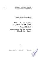 Cultura di massa e comportamento collettivo