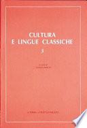 Cultura e lingue classiche 3