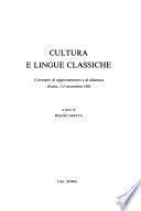 Cultura e lingue classiche