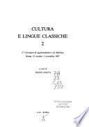 Cultura e lingue classische 2